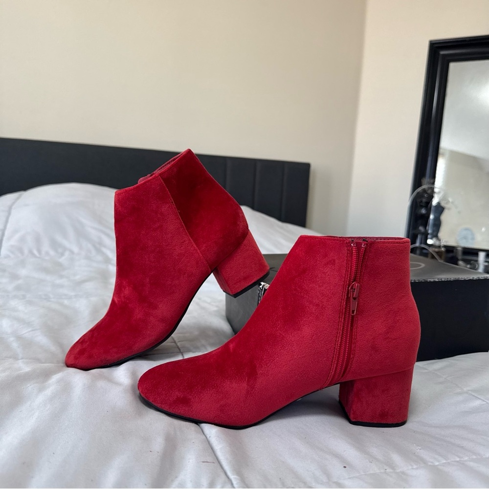 Red Ankle Boots